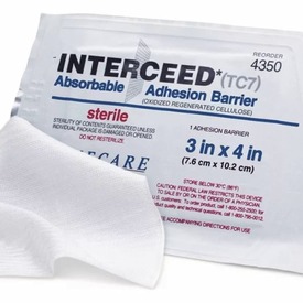 Рассасывающийся противоспаечный барьер Interceed (Интерсид) Ethicon Gynecare